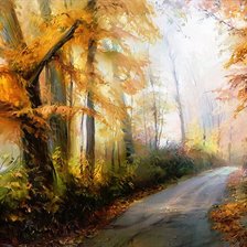 Схема вышивки «тропинка в лесу»