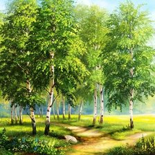 Схема вышивки «красавицы-березки»