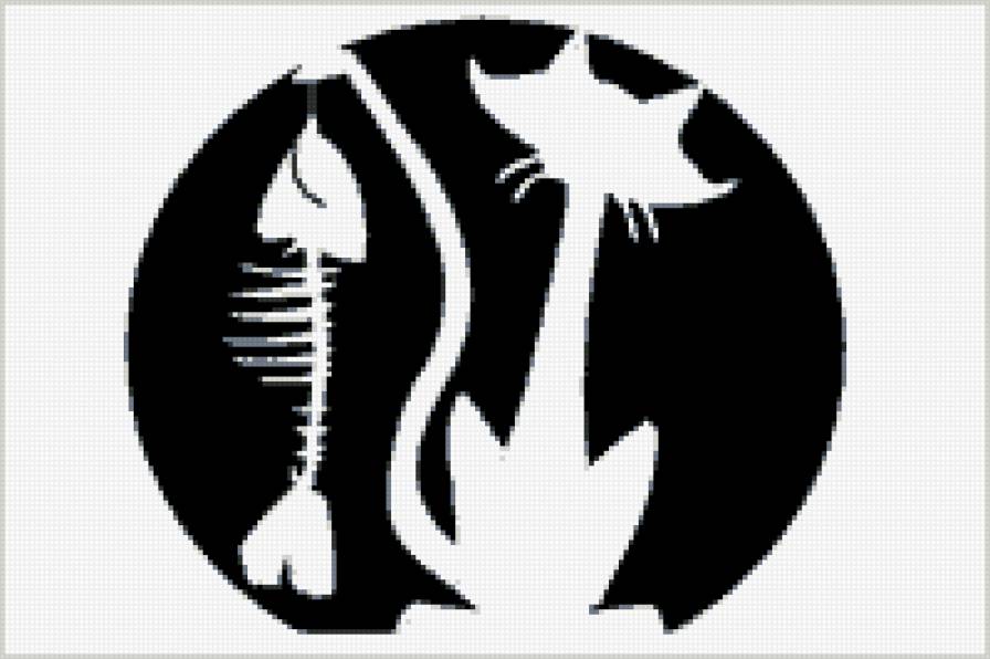 №671270 - скелет, рыба, кот - предпросмотр