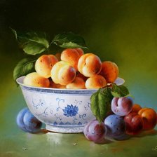 Схема вышивки «сливовый натюрморт»