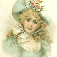 Схема вышивки «Дама»