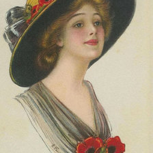 Схема вышивки «Дама»