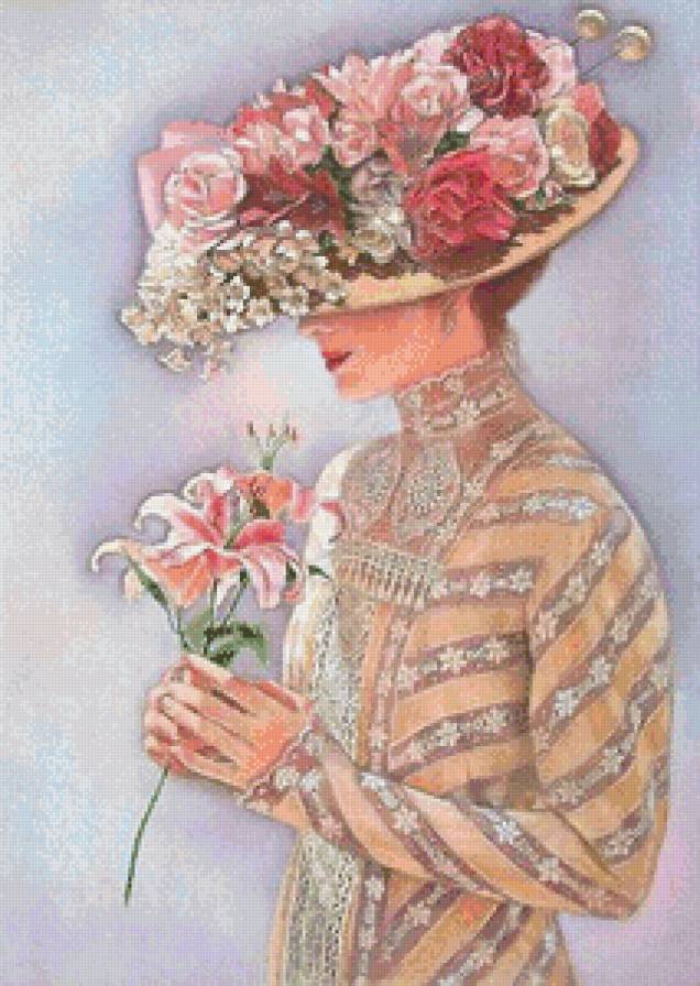 Девушка в шляпе - девушка, портрет - предпросмотр