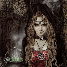 Схема вышивки «ведьма»