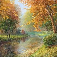 Схема вышивки «Осенний пейзаж»