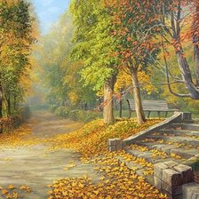 Схема вышивки «Осенний пейзаж»