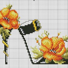 Схема вышивки «туфелька»