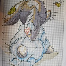 Схема вышивки «зайка»