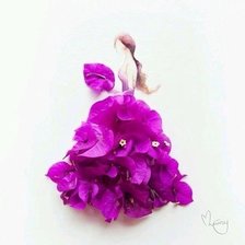 Схема вышивки «девушка в цветке»