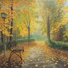 Схема вышивки «Осенний пейзаж»