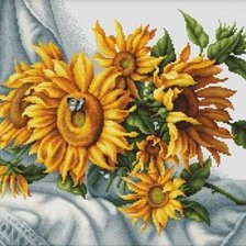 Схема вышивки «Подсолнухи»
