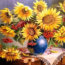 Схема вышивки «Подсолнухи»