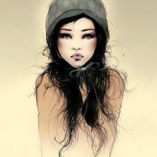 Схема вышивки «Девушка»