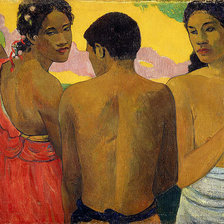 Схема вышивки «Гоген. Трое таитян»