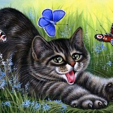 Схема вышивки «Котенок»