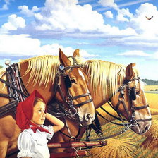 Схема вышивки «Маленькая крестьянка»