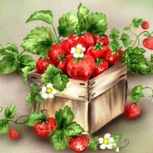 Схема вышивки «клубника»