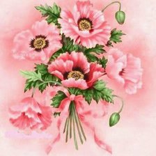 Схема вышивки «розовые маки»