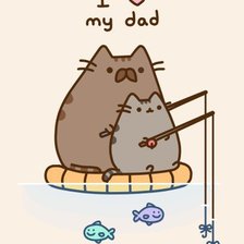 Схема вышивки «I love my dad»