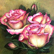 Схема вышивки «пано розы»