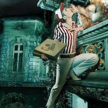 Схема вышивки «Пицца»