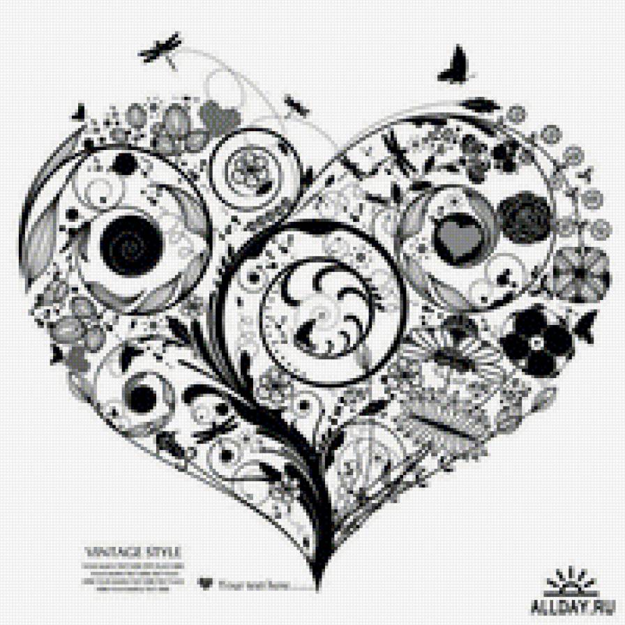 сердце - графика, сердце - предпросмотр