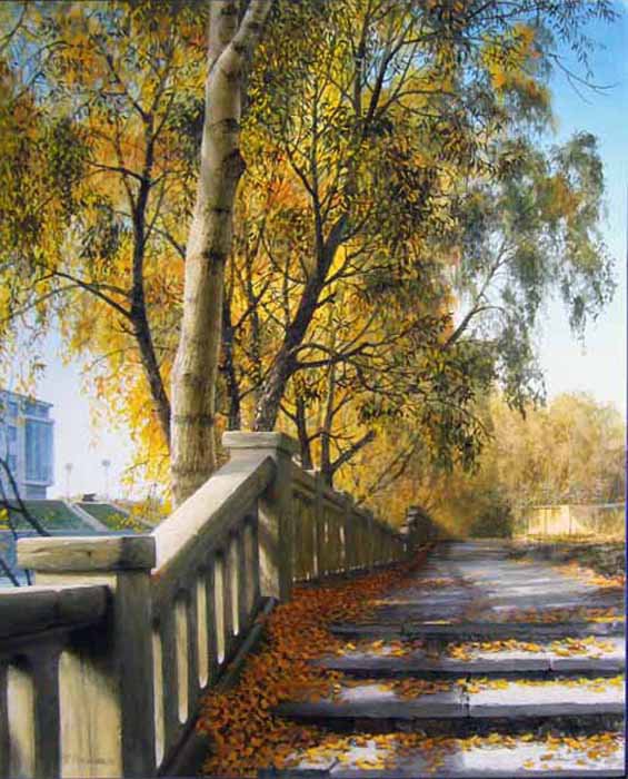 картина - пейзаж, природа, осень - оригинал