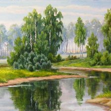 Схема вышивки «пейзаж»