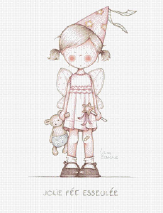 Маленькая фея - мишка, девочка, ребенок, фея - предпросмотр