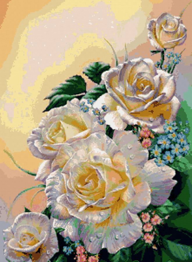 пано цветочное - пано, розы, цветы - предпросмотр