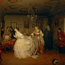 Схема вышивки «федотов сватовство майора»