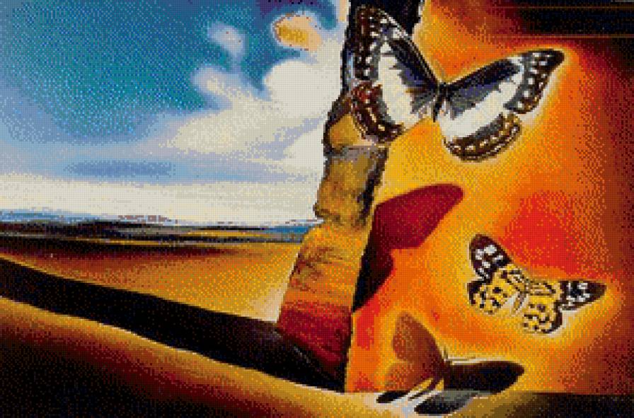 Сальвадор Дали - дали, картина, бабочки - предпросмотр