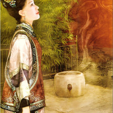 Схема вышивки «восточная красавица»