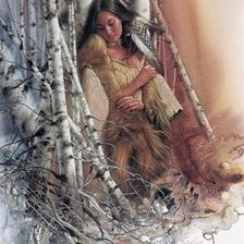 Схема вышивки «в берёзовой роще»