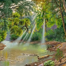 Схема вышивки «в лесу»