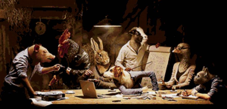 животные - банда, скотный двор, животные - предпросмотр