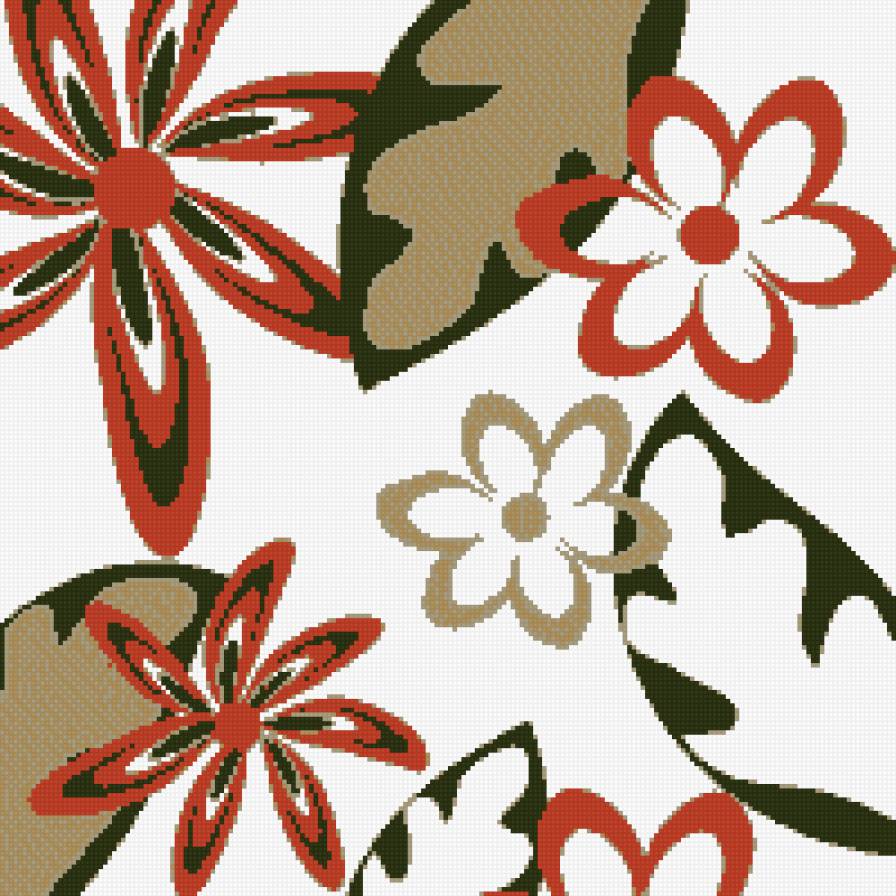 дуэт-цветы-2 - цветы, панно, дуэт, диптих - предпросмотр