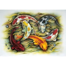 Схема вышивки «карпы»