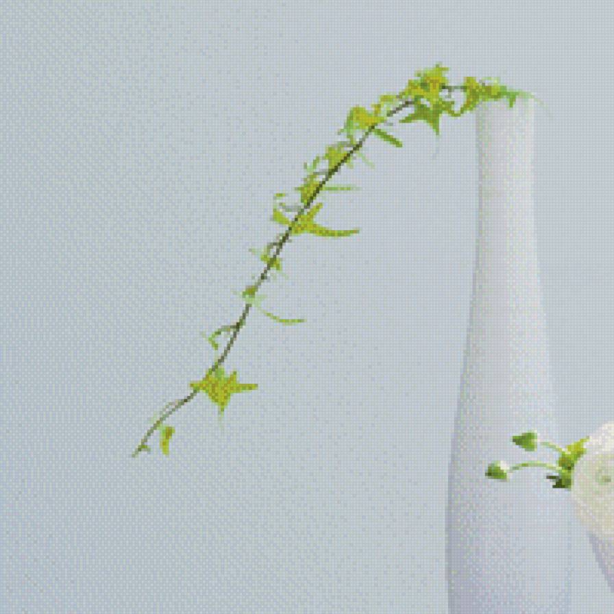 триптих ваза с цветами - левая часть - цветы, ваза, триптих - предпросмотр