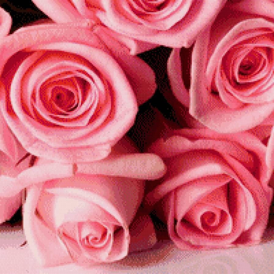 триптих букет роз - середина - цветы, розы, триптих, букет - предпросмотр