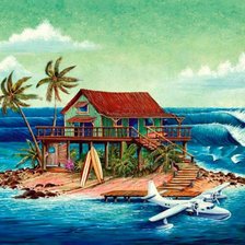 Схема вышивки «обитаемый остров»