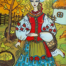 Схема вышивки «Во дворе»