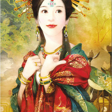 Схема вышивки «восточная красавица»