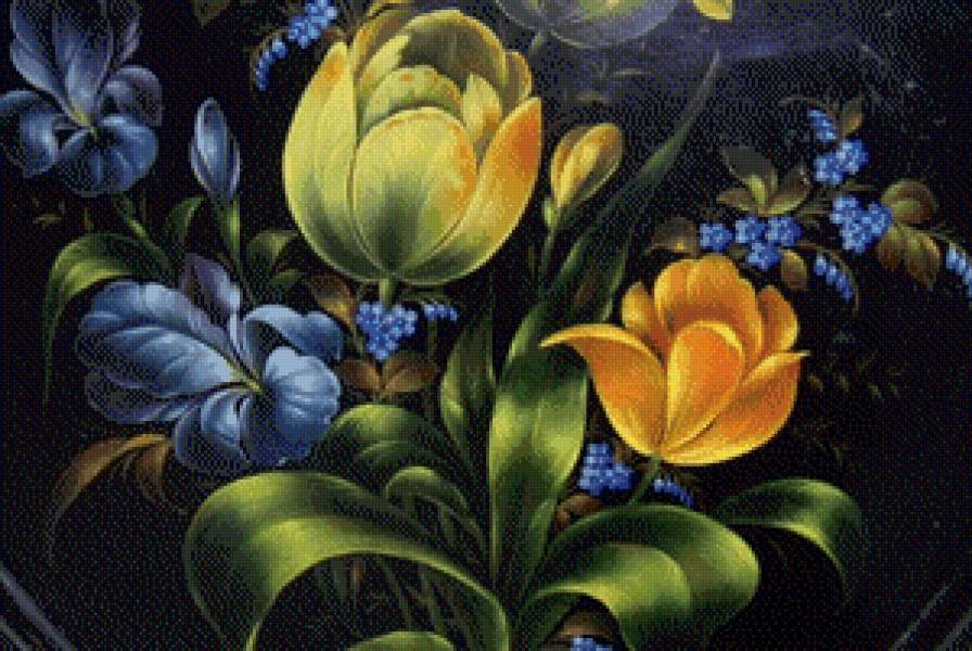 Жостовский узор - предпросмотр