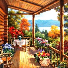 Схема вышивки «открытая терраса»