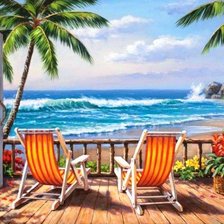 Схема вышивки «вид из окна»