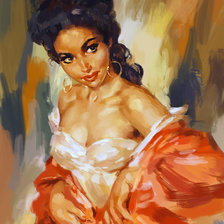 Схема вышивки «Цыганская девушка»