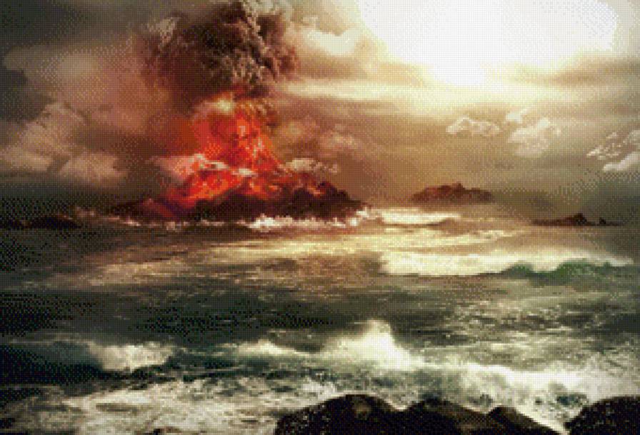 вулкан - вулкан, природа, море - предпросмотр