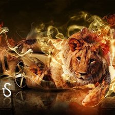 Схема вышивки «Лев, ламборджини»