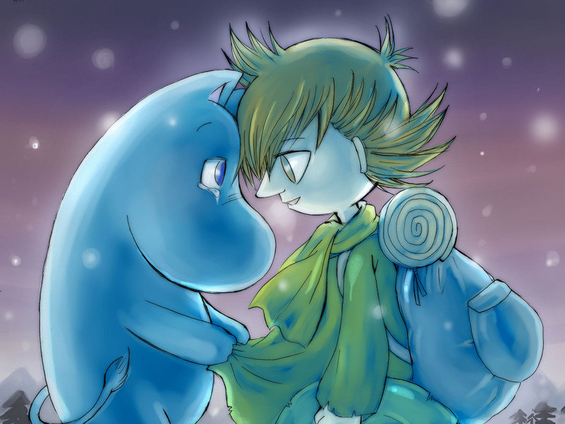 Муми-тролль и Снусмумрик - сказка, снусмумрик, муми-тролли, муми-тролль - оригинал